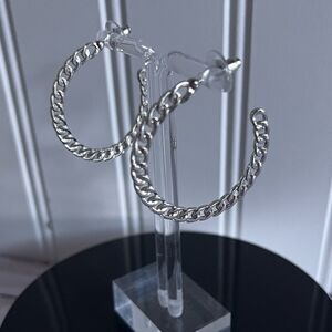 Juliet SilverTone Linked Hoop Earrings